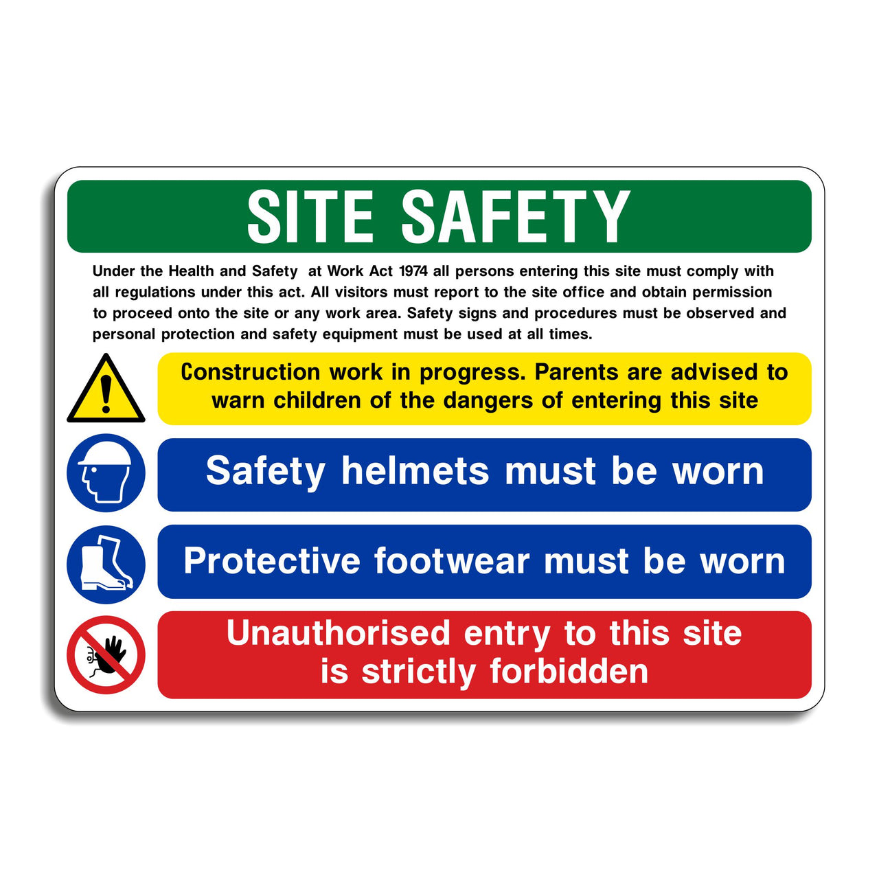 Construction Site Multi Message Sign