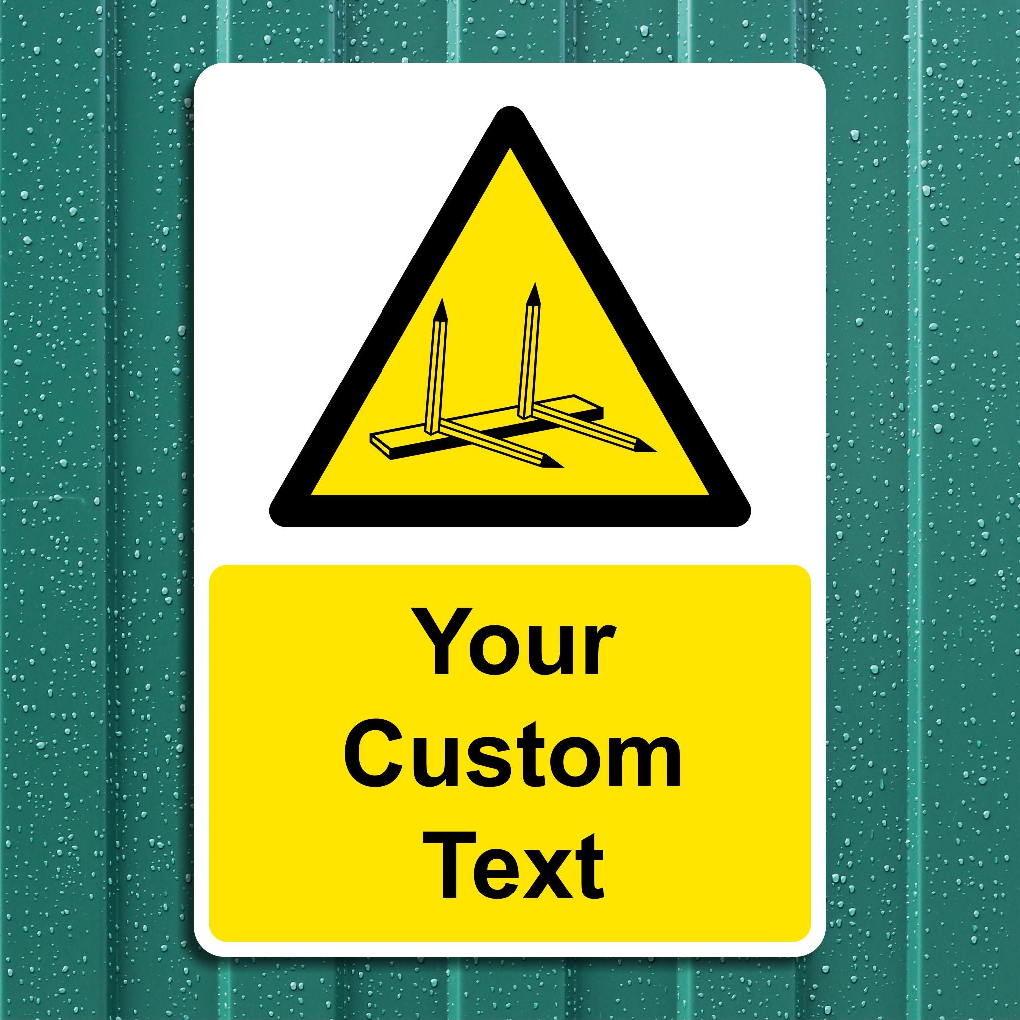 Signs Spicks Custom Anti Climb Spikes Sign - Add Your Own Text