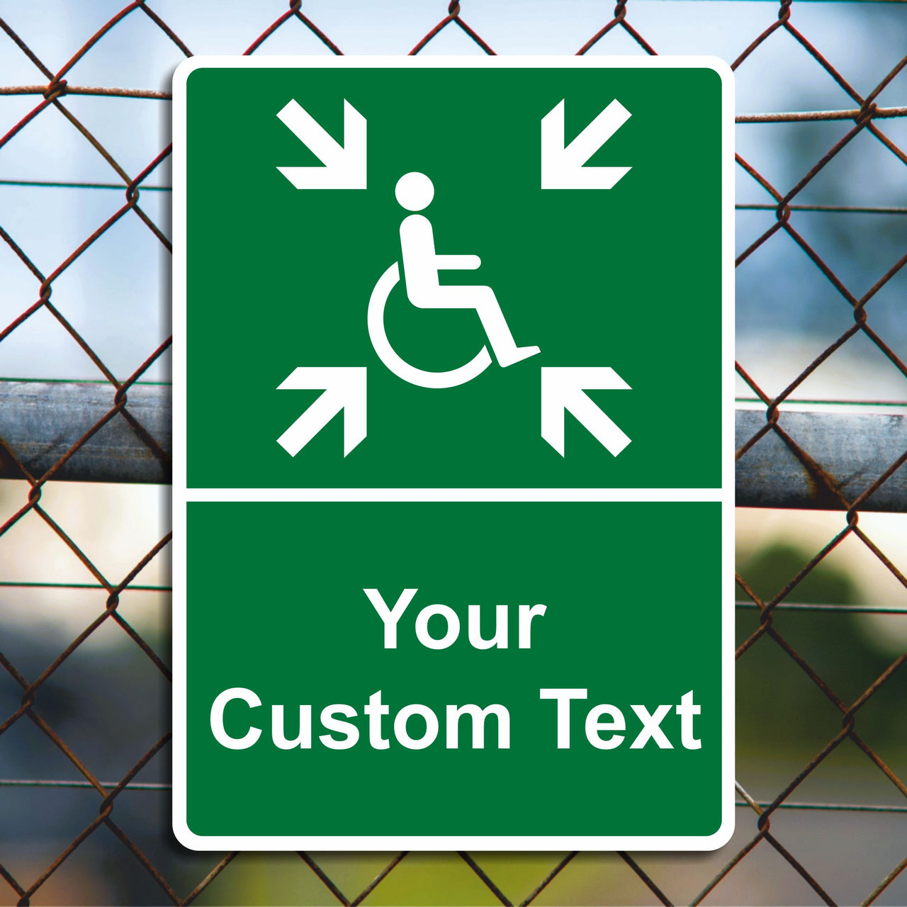 Custom Disabled Accessible Fire Assembly Point Sign