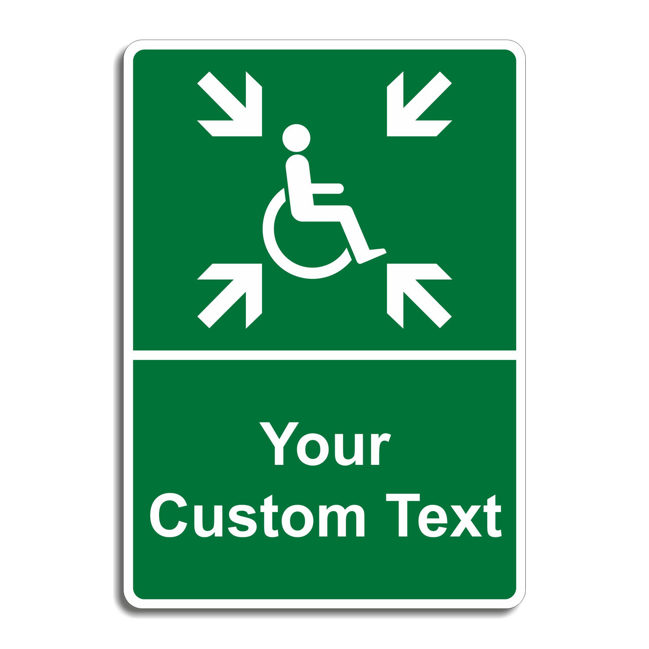 Custom Disabled Accessible Fire Assembly Point Sign