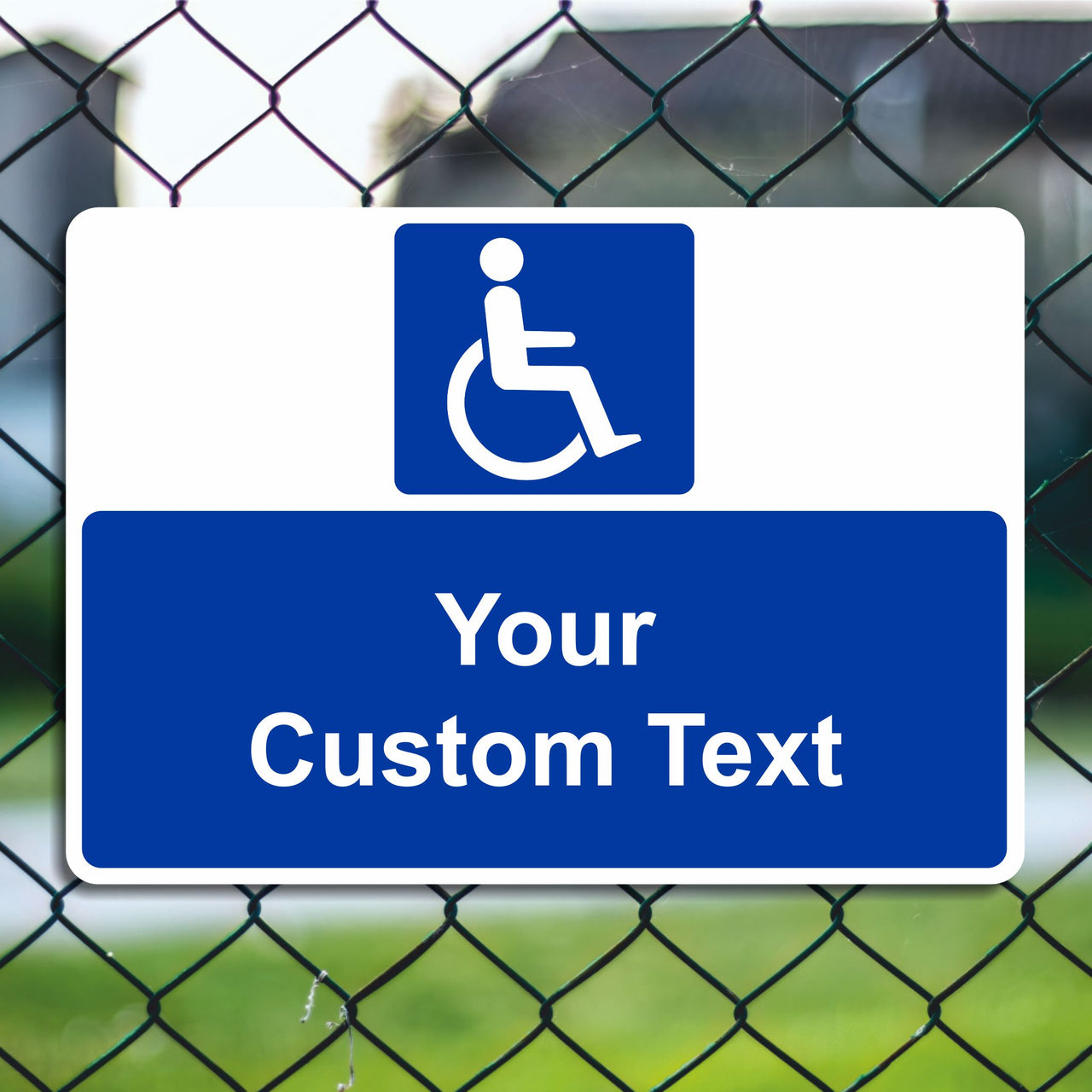 Custom Disabled Parking Sign - Add Your Own Text
