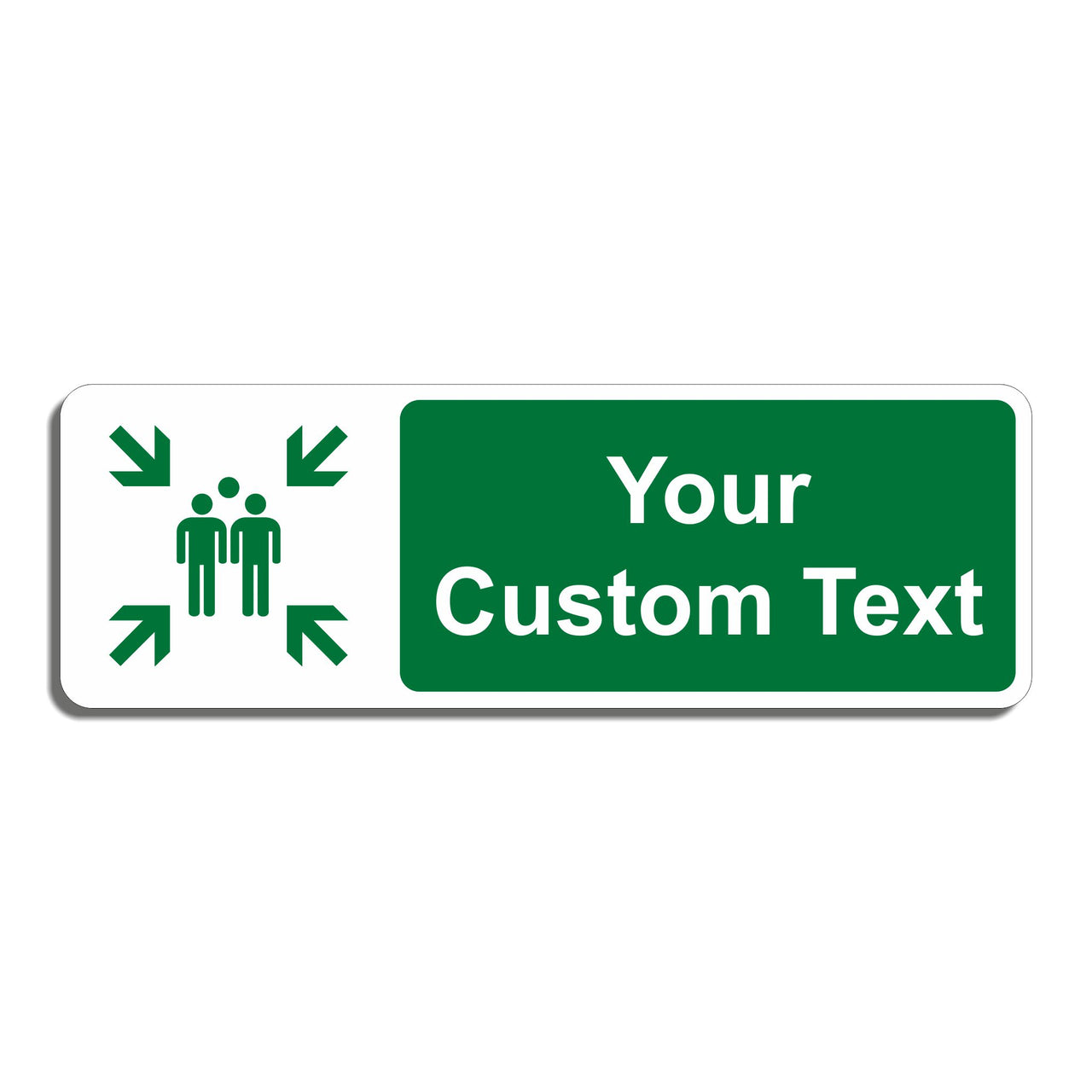 Custom Fire / Emergency Assembly Point Sign - Landscape - Add Your Own Text