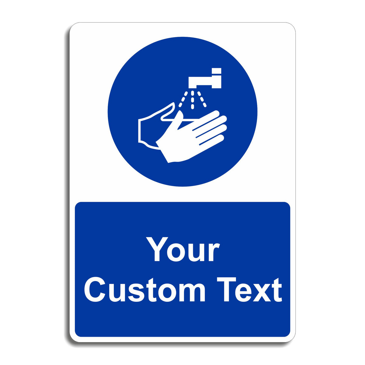 Hand Wip Sign Custom Hand Wash Signs - Add Your Own Text