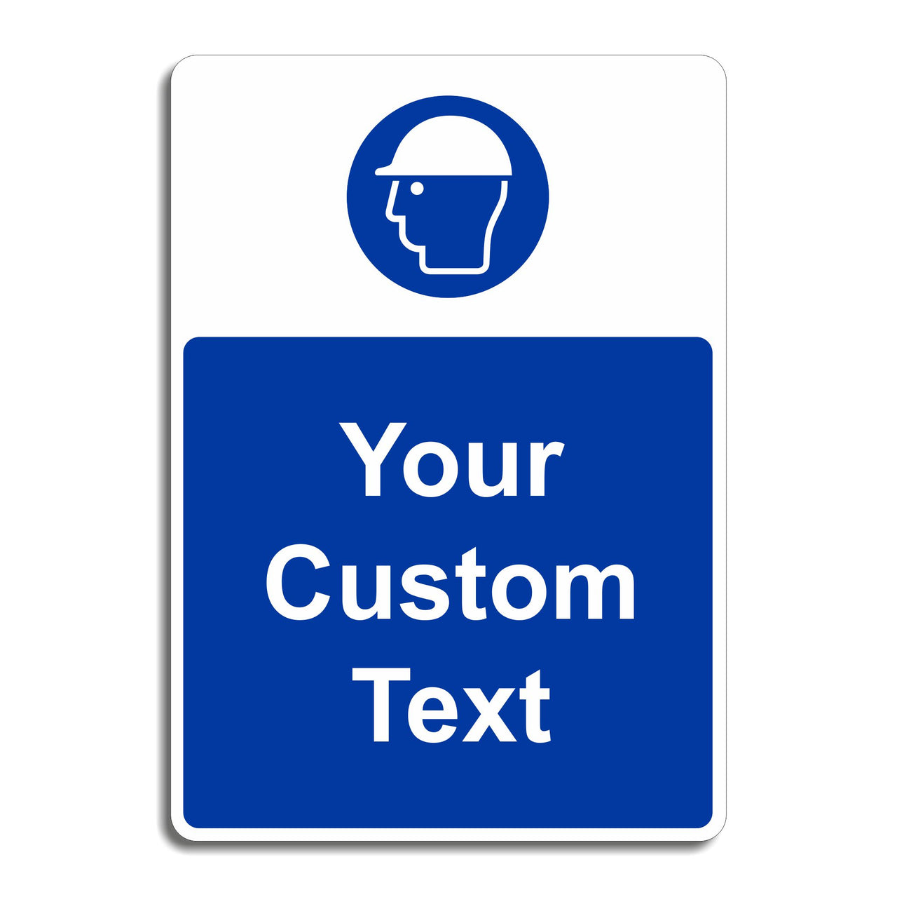 Custom Hard Hat Signs - Add Your Own Text