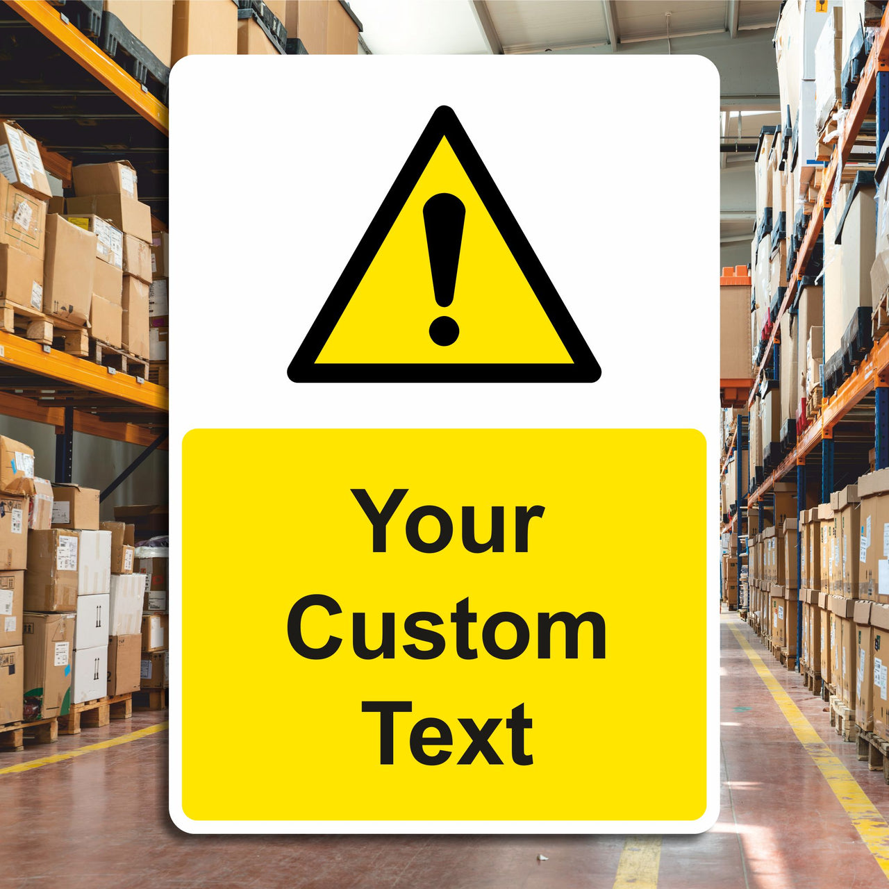 Custom Danger Sign Portrait Orientation | Add Your Own Text