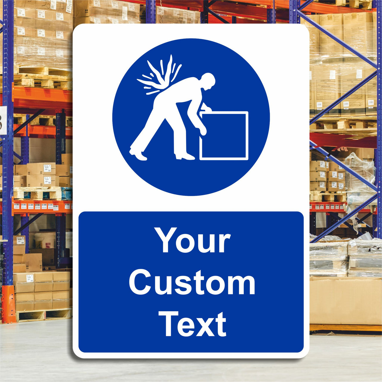 Custom Lift Correctly Signs - Add Your Own Text