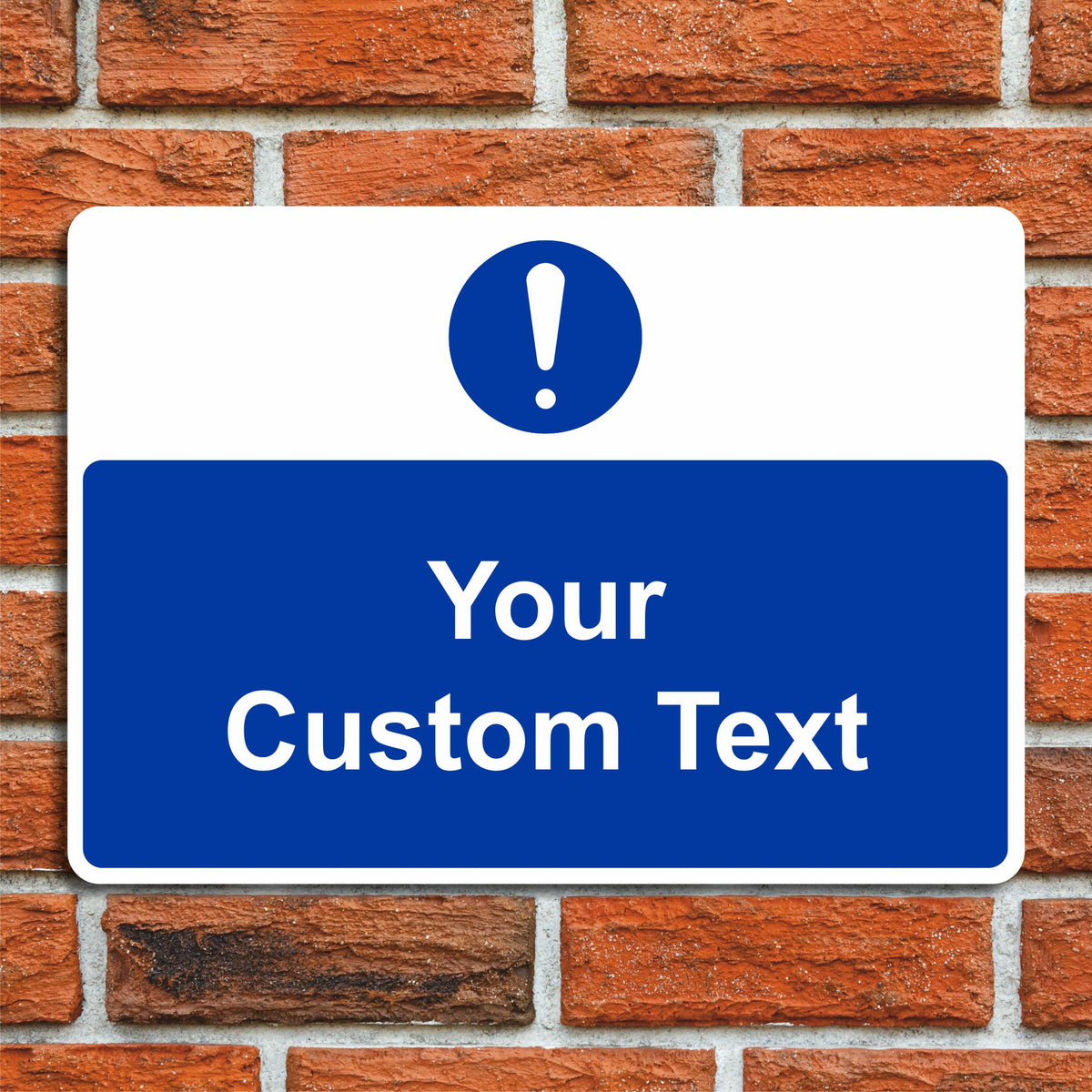 Custom Mandatory Sign Custom Mandatory Safety Sign | Blue Landscape