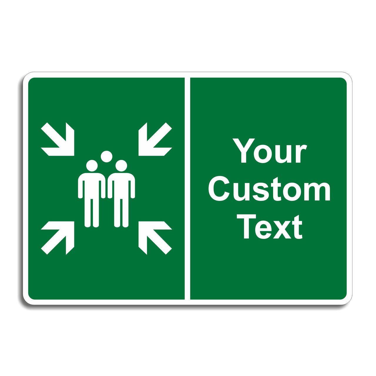 Custom Emergency Assembly Point Sign - Add Your Own Text