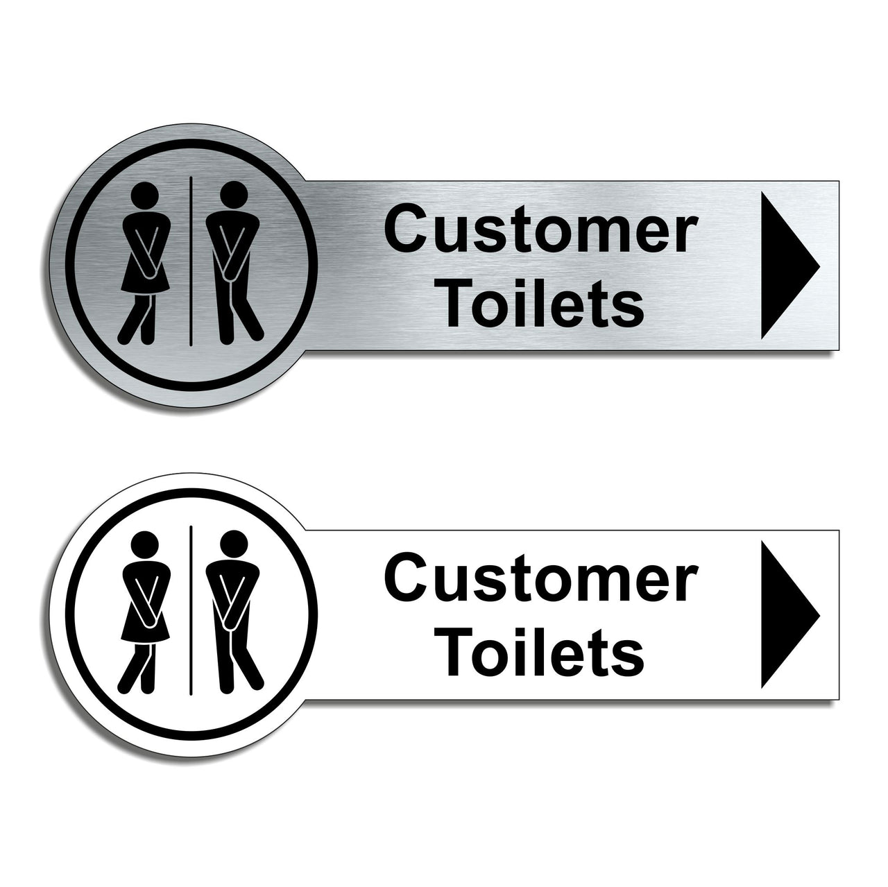 Customer Toilets Directional Sign