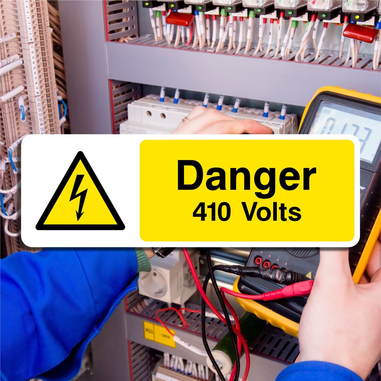 Danger 410 Volts Sign