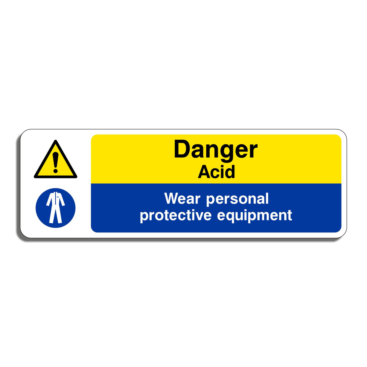 Danger Acid Wear Personal Protective Equipment Sign