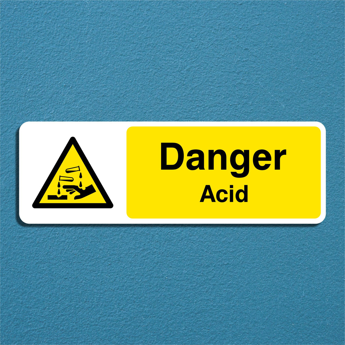 Reducing Acid Sign Danger Acid Sign