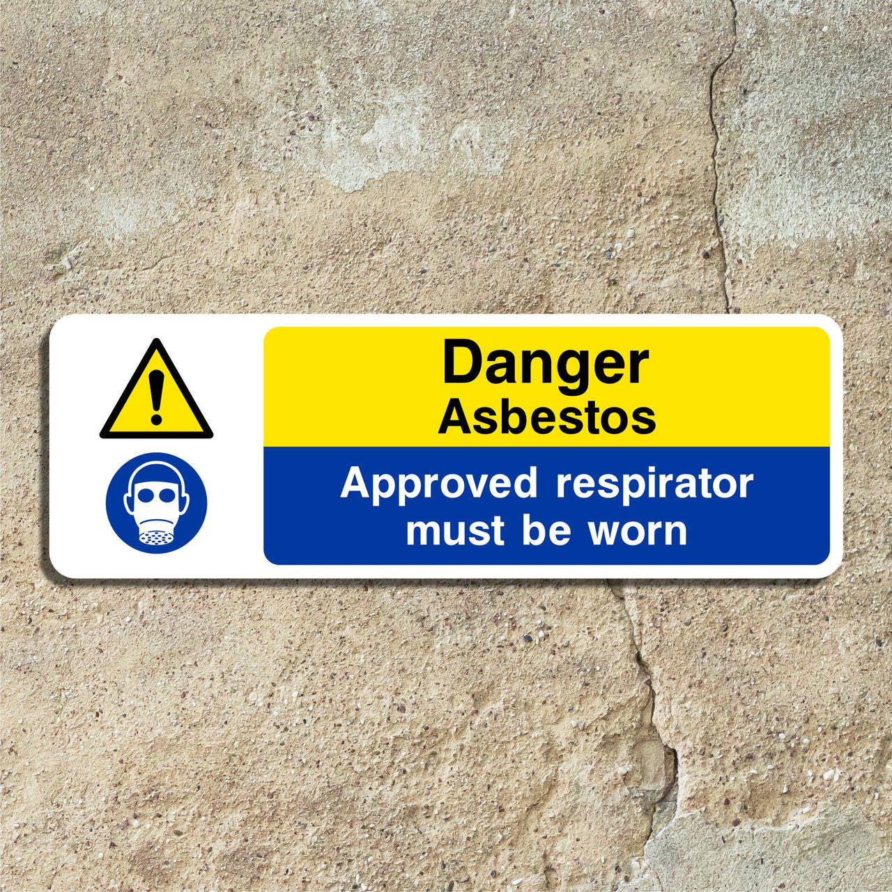 Danger Asbestos Approved Respirator Must Be Worn Sign
