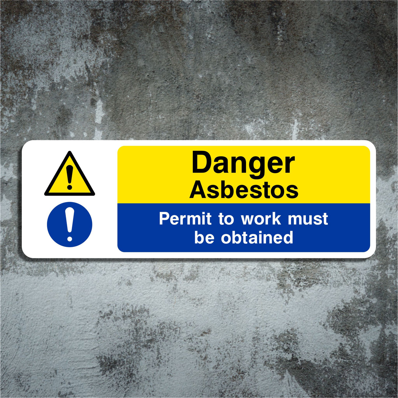 Danger Asbestos Permit To Work Must be Obtained Sign