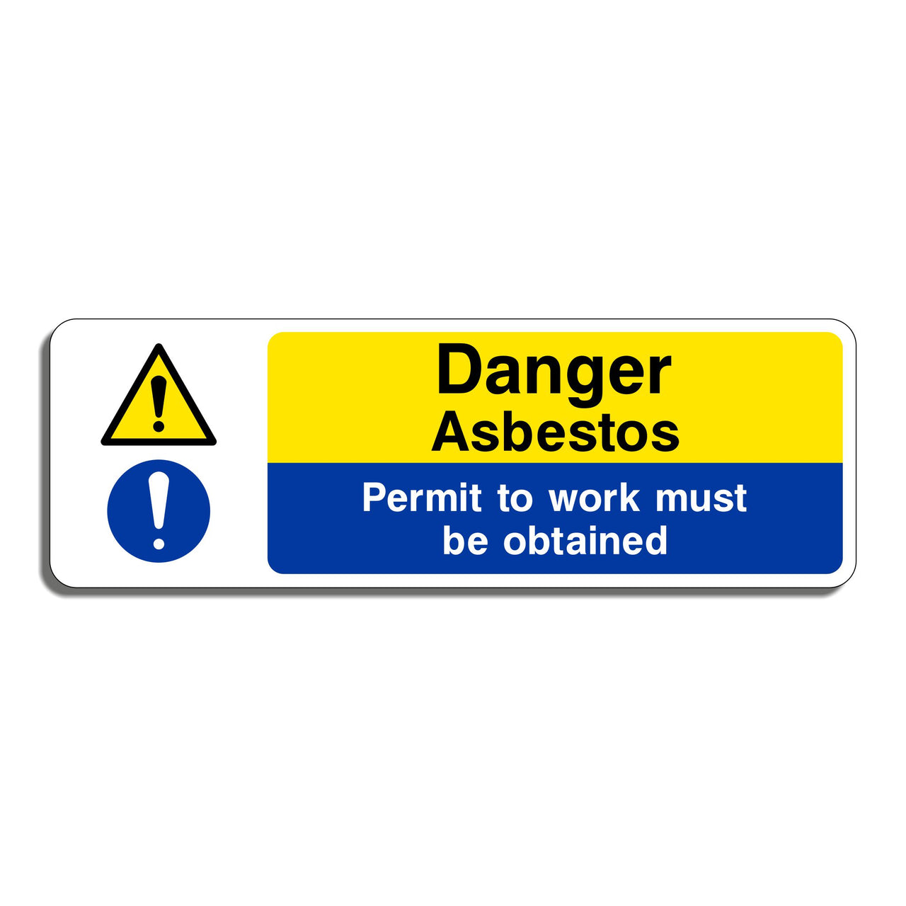 Danger Asbestos Permit To Work Must be Obtained Sign