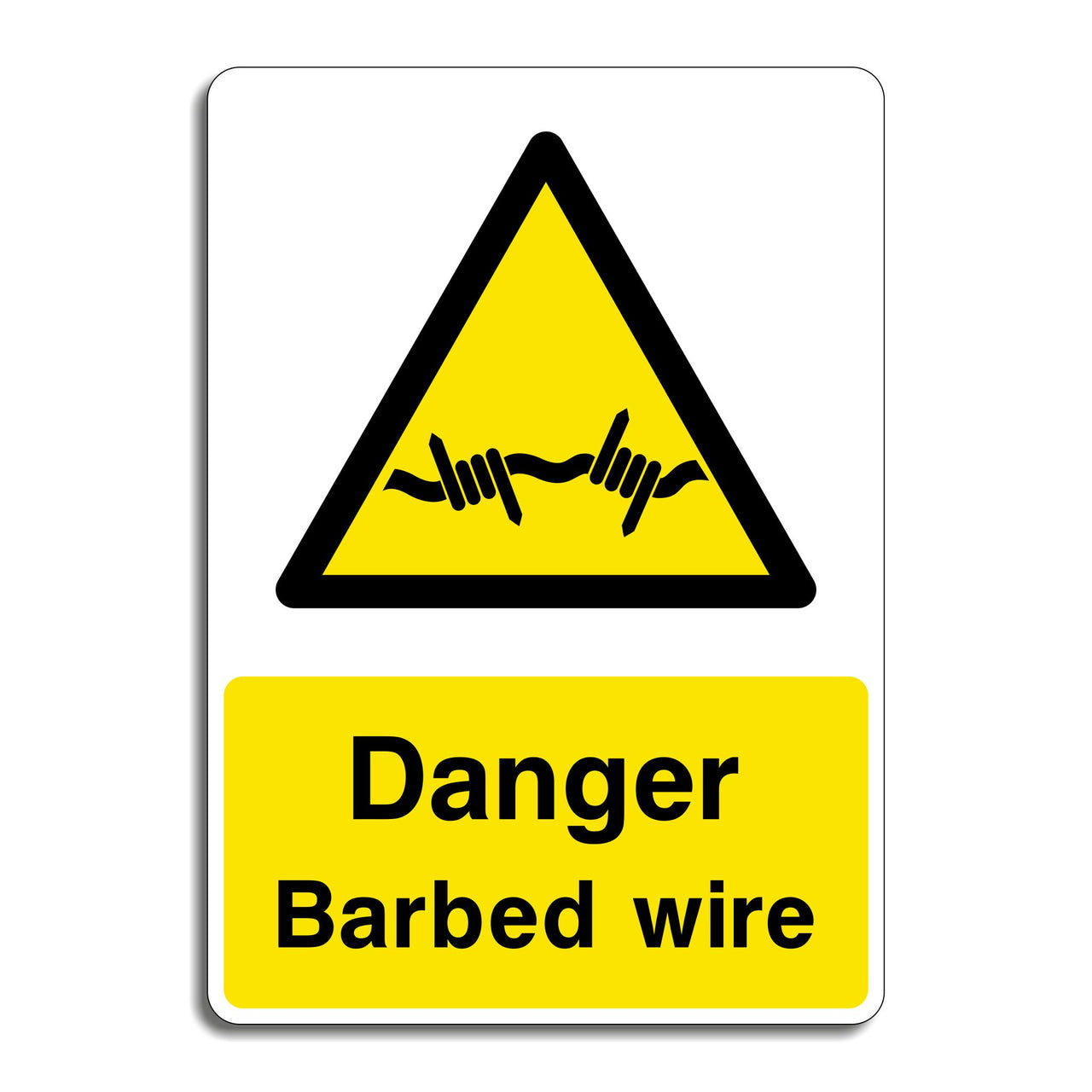 Danger Barbed Wire Hazard Warning Sign