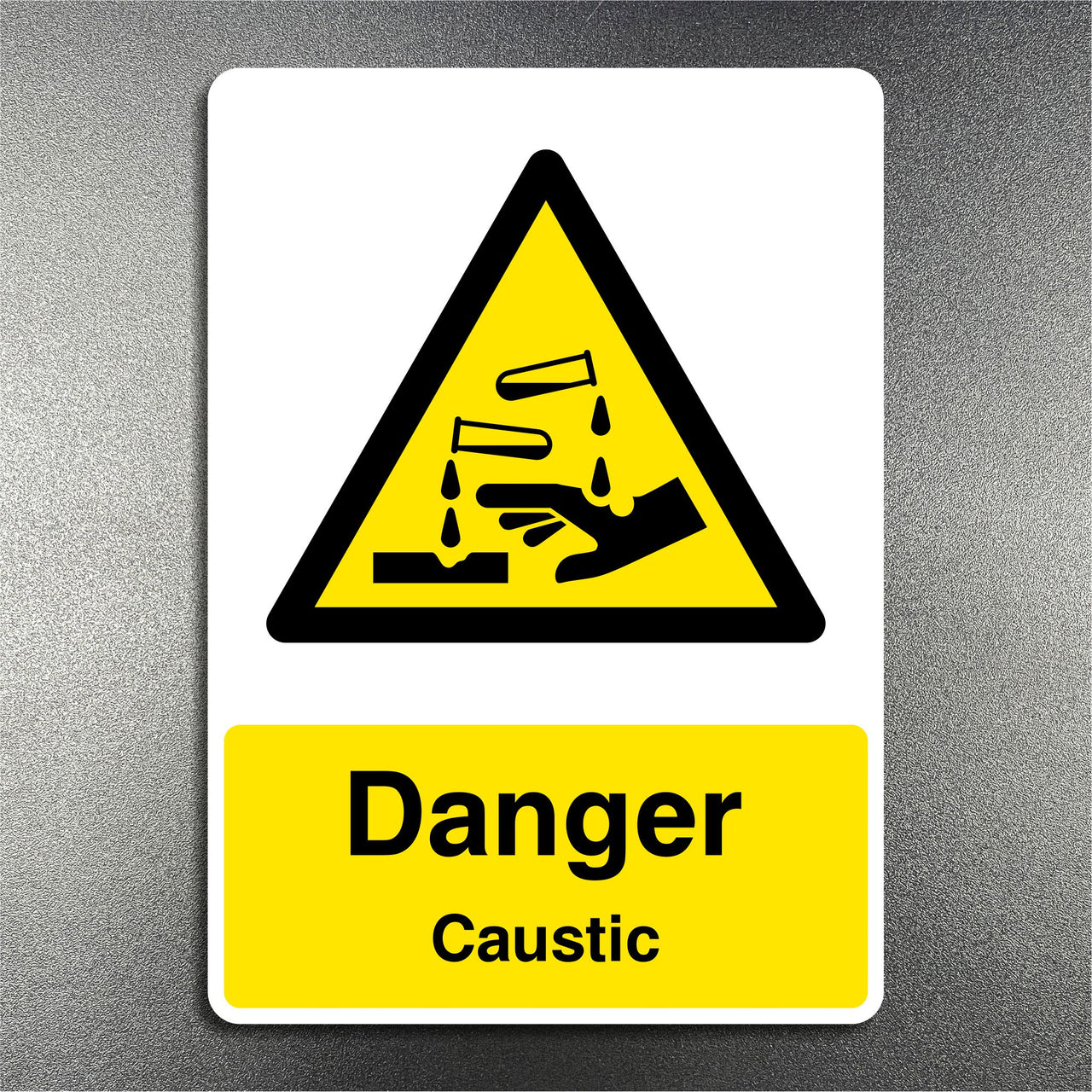 Danger Caustic Sign