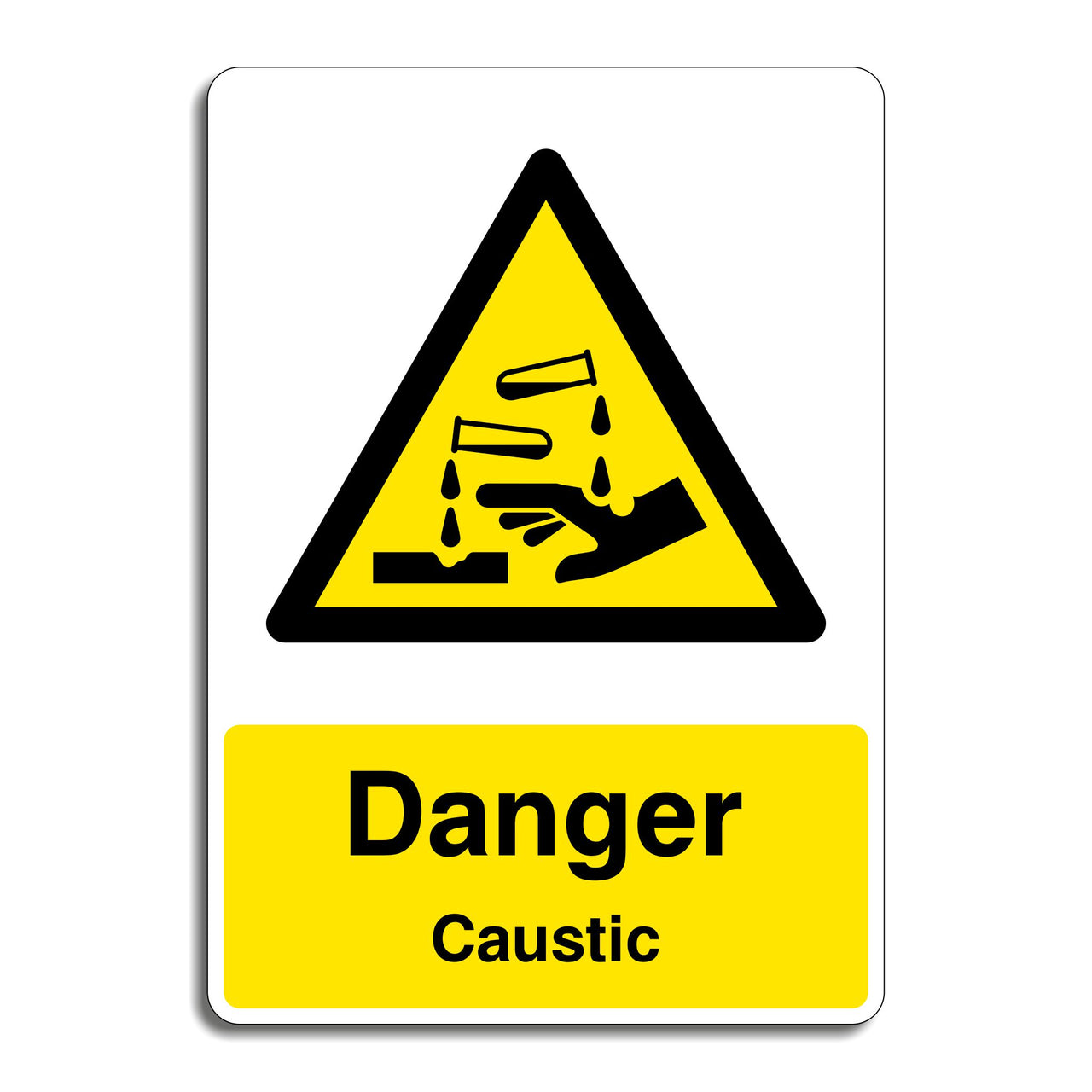Danger Caustic Sign