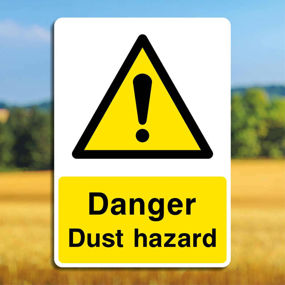 Dust Off Signage Danger Dust Hazard Sign