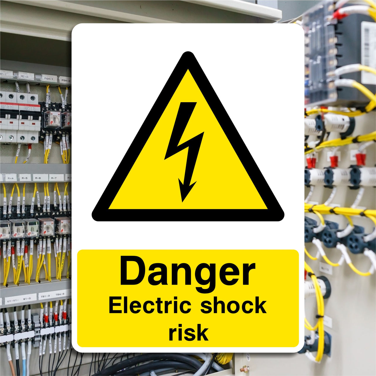 Danger Electric Shock Risk Sign
