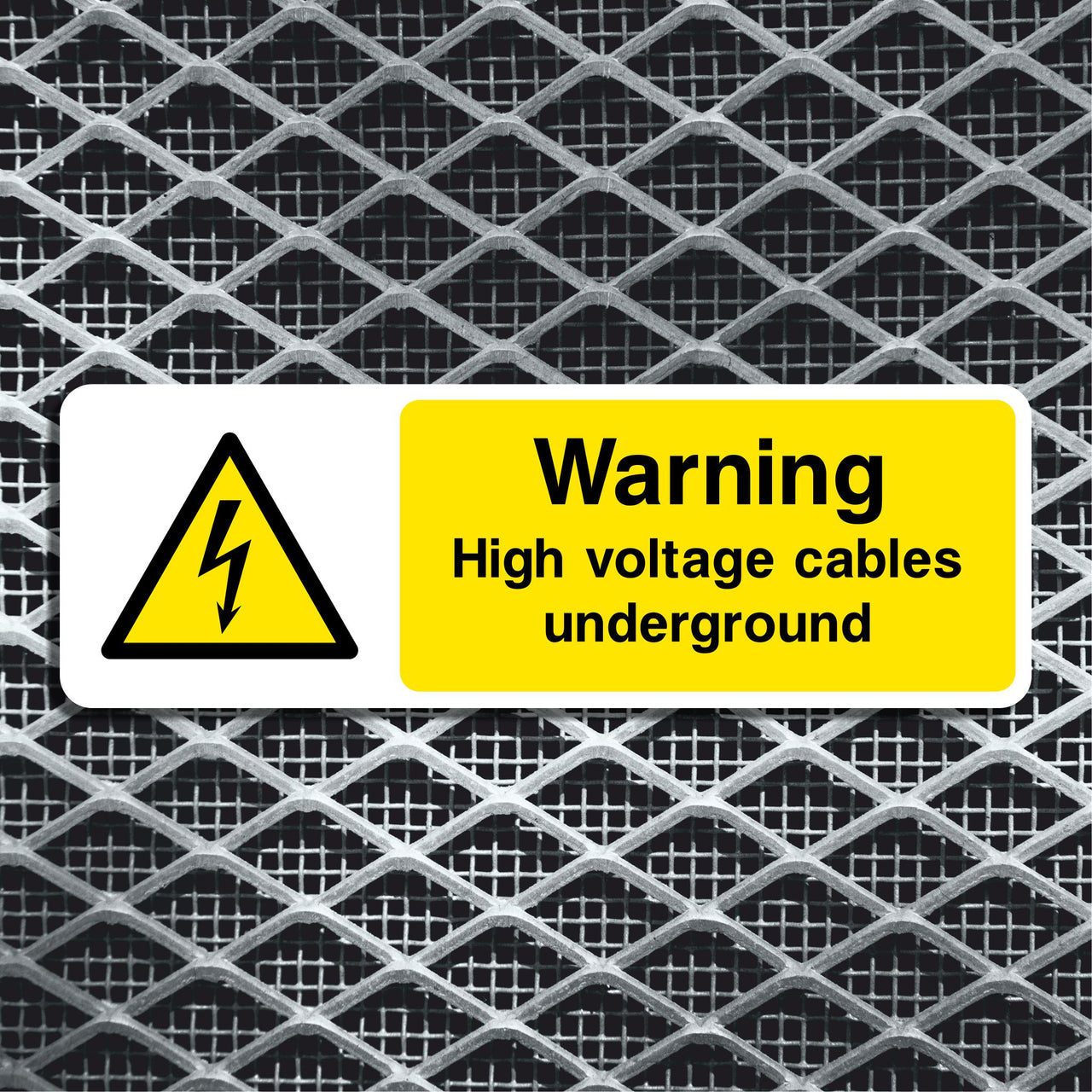 Warning High Voltage Cables Underground Sign