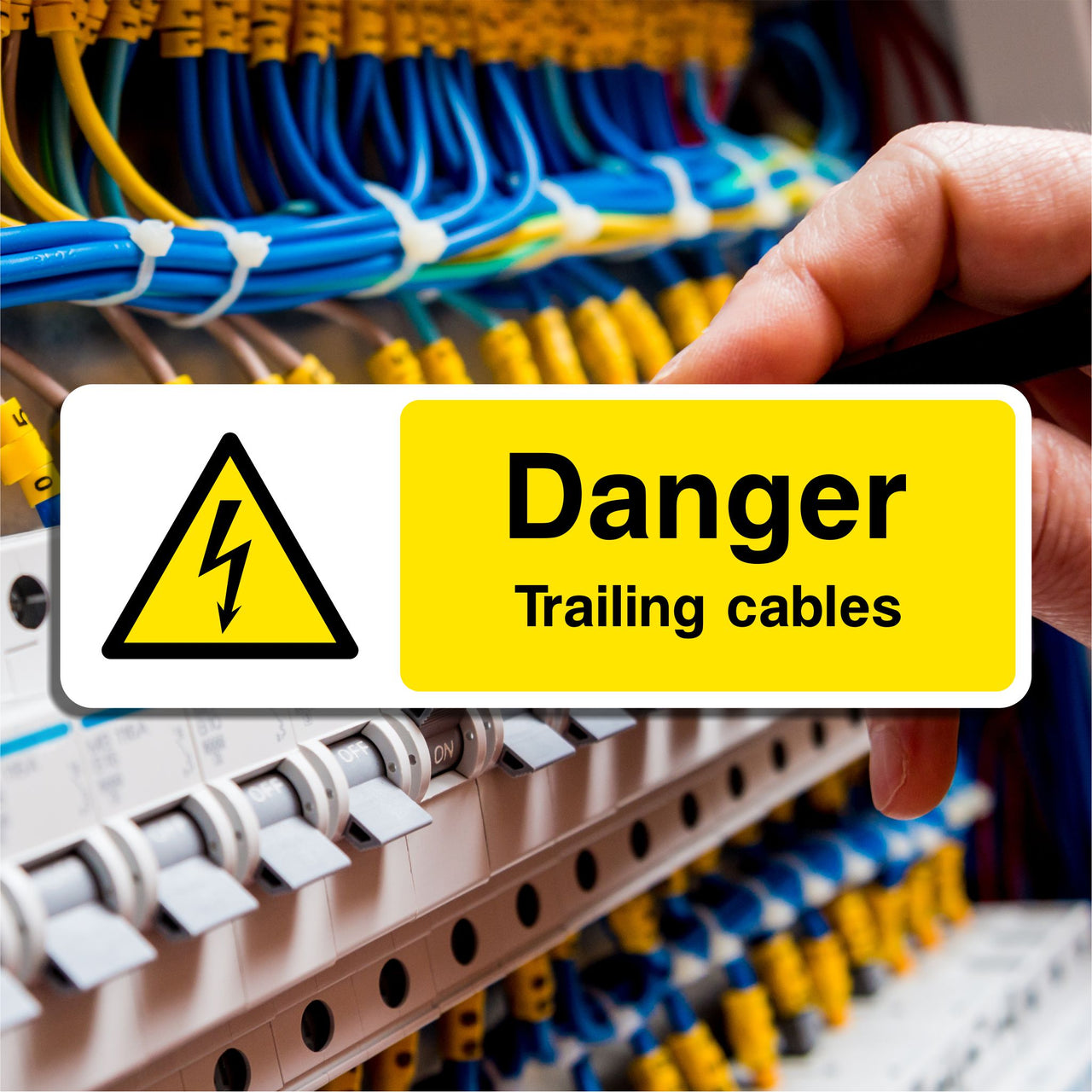 Danger Trailing Cables Sign