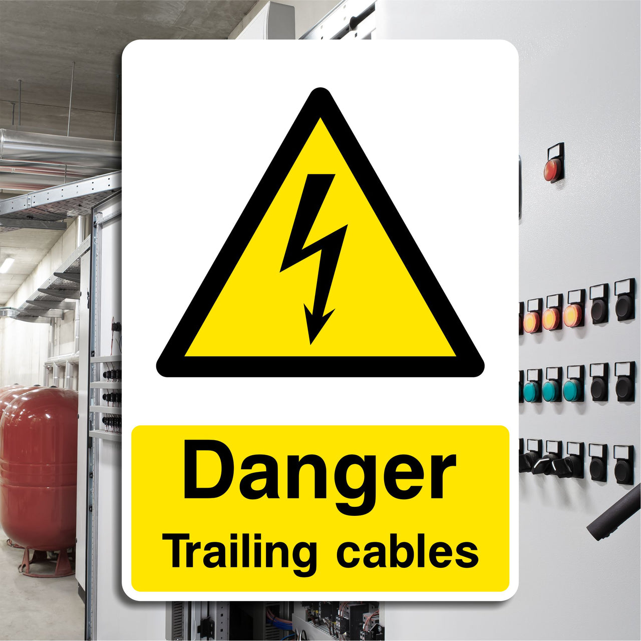 Danger Trailing Cables Sign