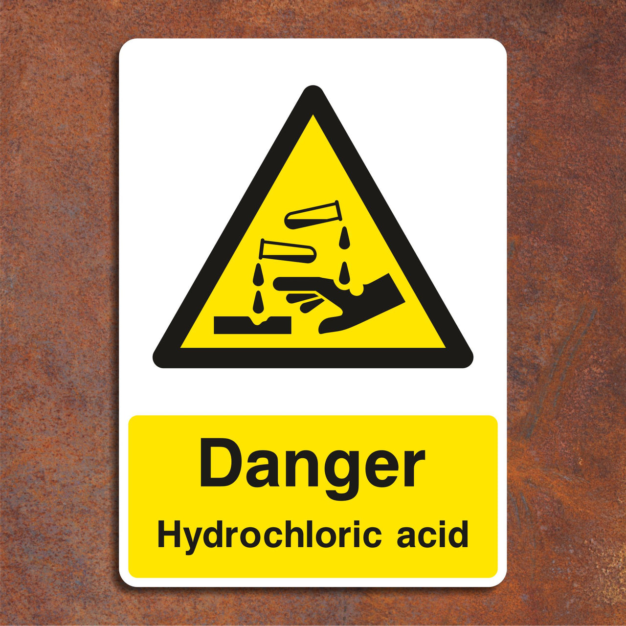Danger Hydrochloric Acid Sign