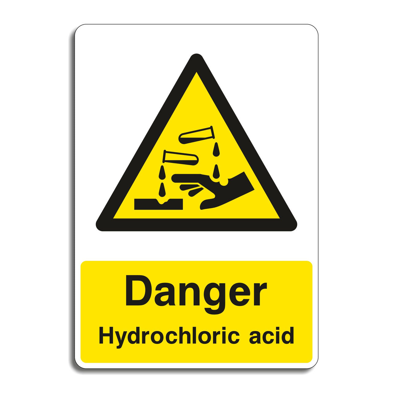 Danger Hydrochloric Acid Sign
