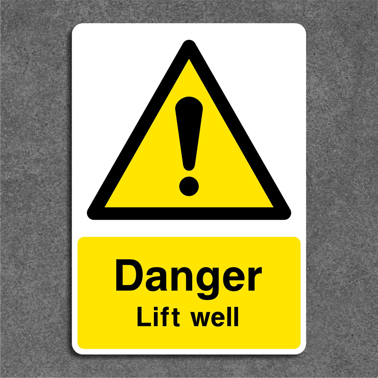 Danger Lift Well Sign