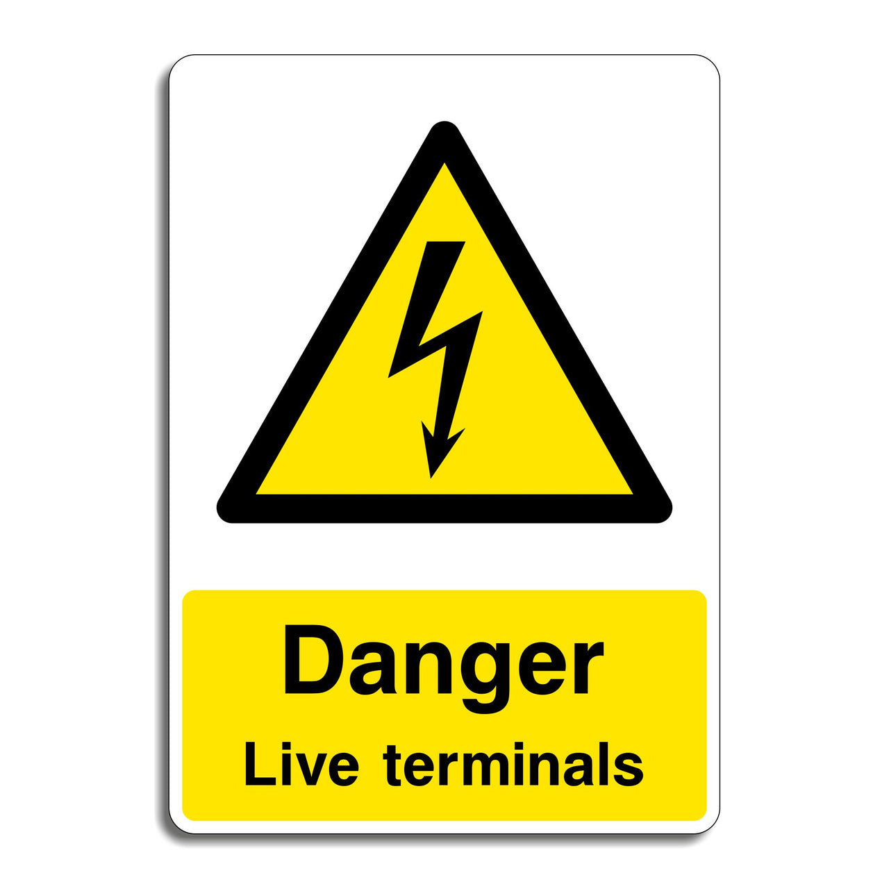 Danger Live Terminals Sign