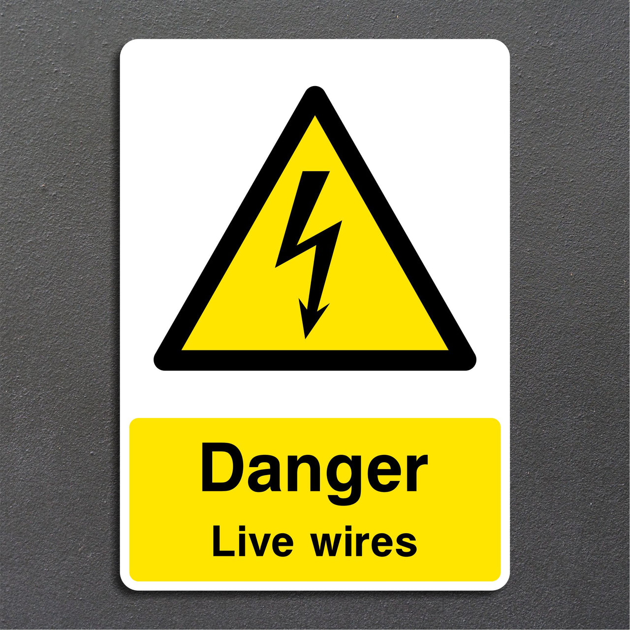 Danger Live Wires Sign