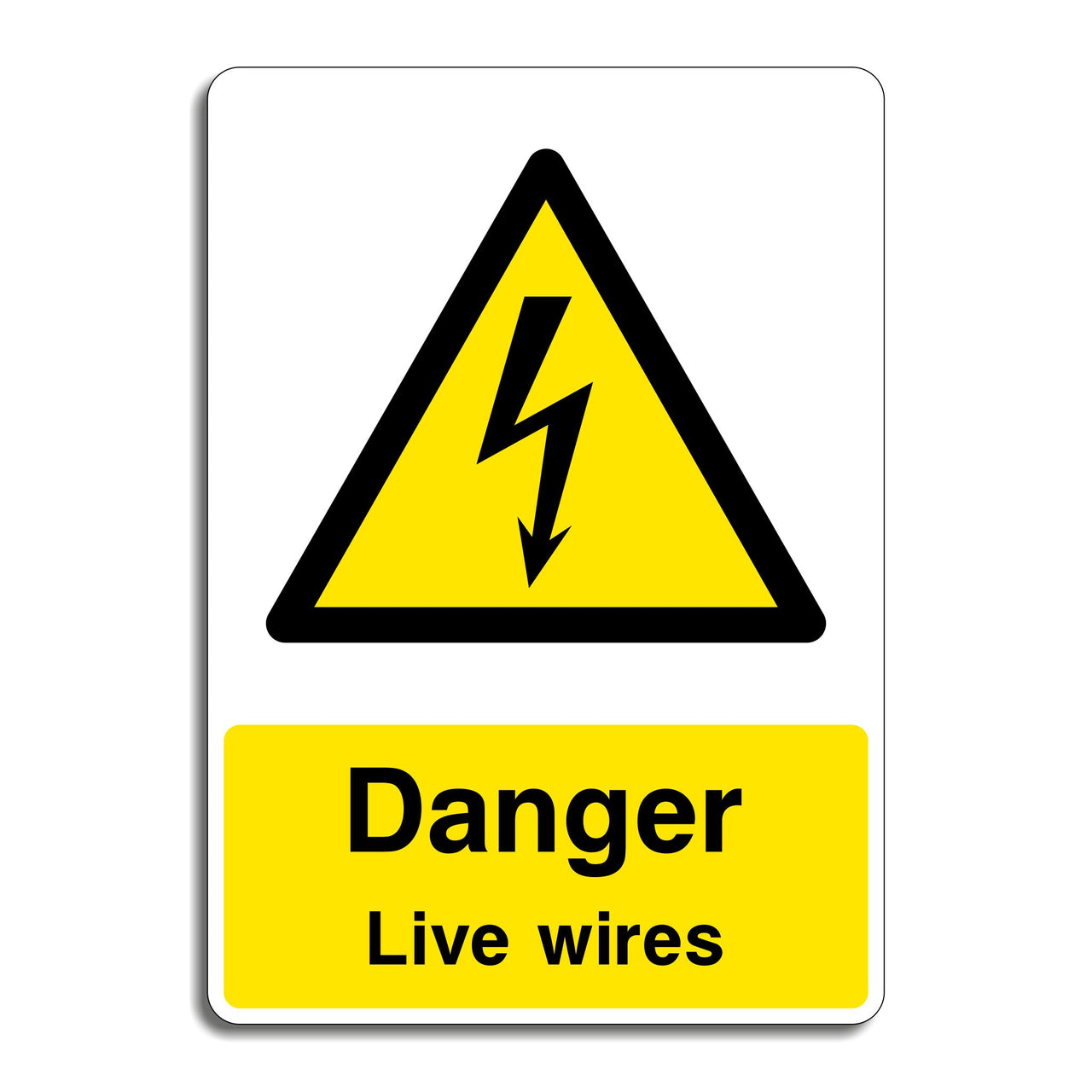 Danger Live Wires Sign