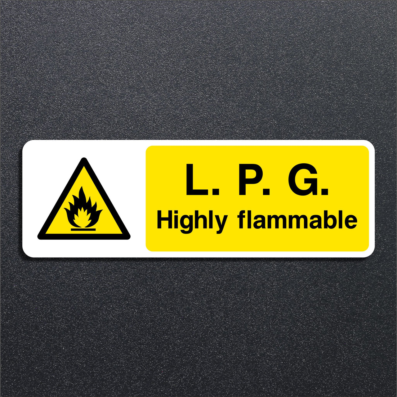 L.P.G. Highly Flammable Sign