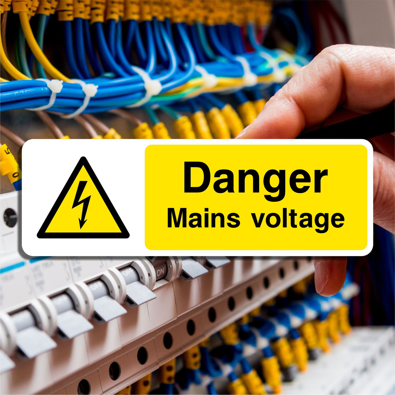 Danger Mains Voltage Sign