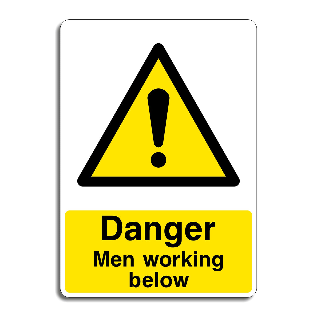 Danger Men Working Below Sign