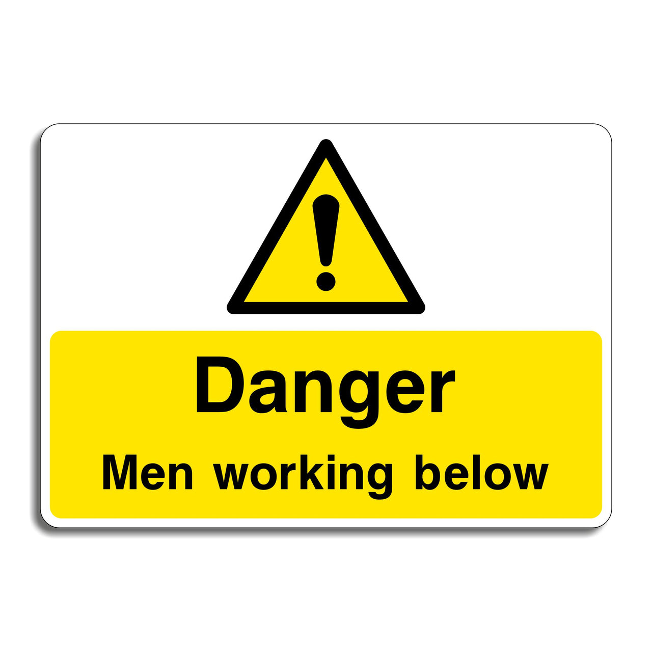 Danger Men Working Below Signs