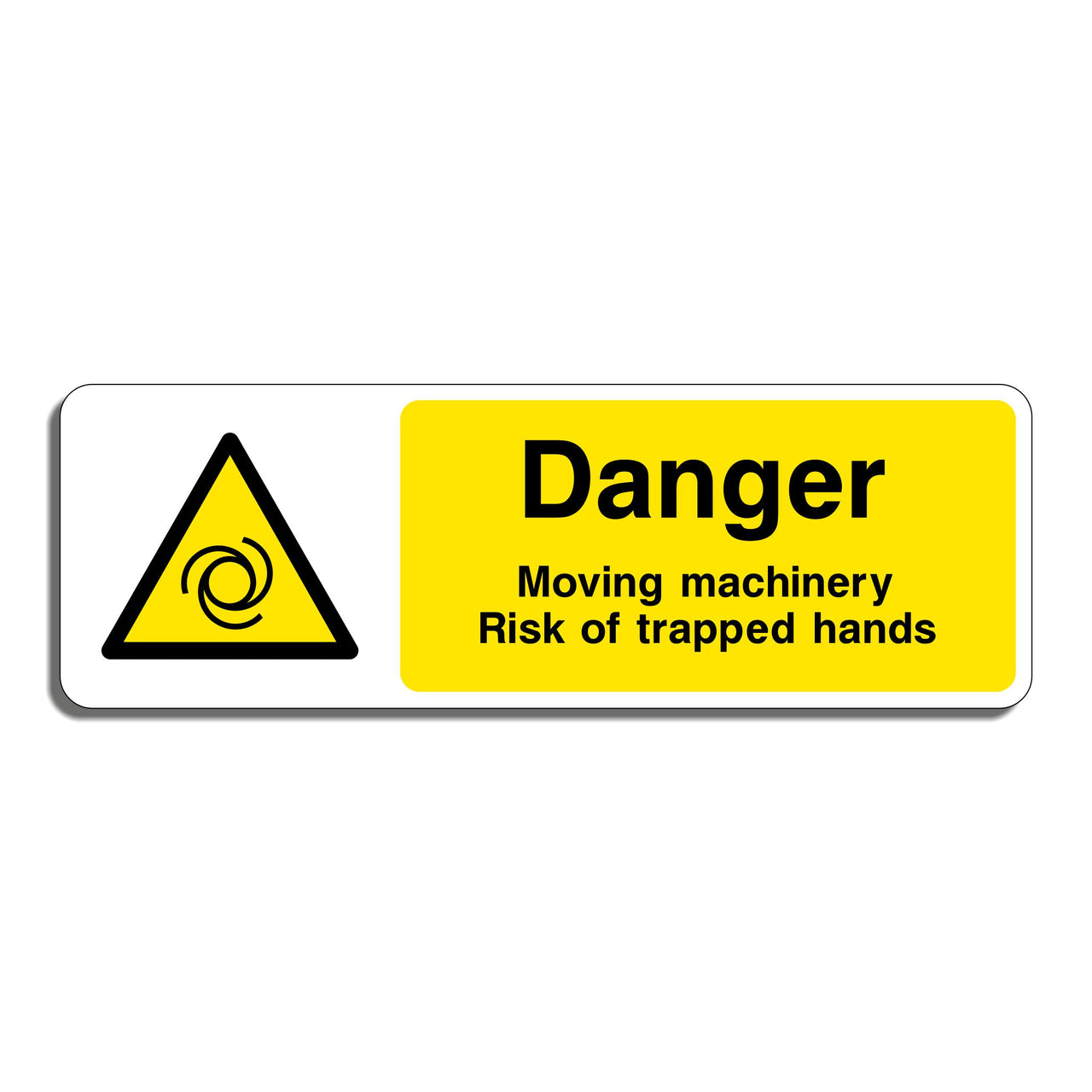 Danger Moving Machinery Risk Of Trapped Hands Sign