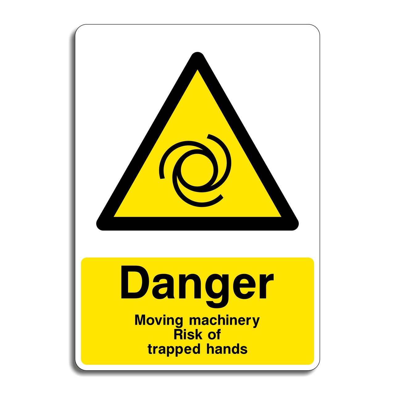 Danger Moving Machinery Risk Of Trapped Hands Sign