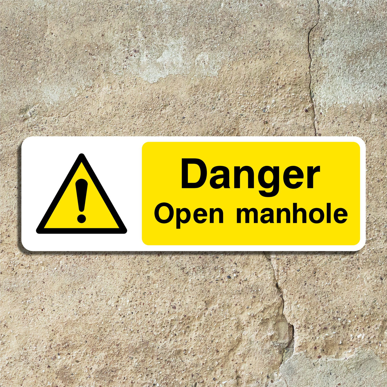 Danger Open Manhole Sign