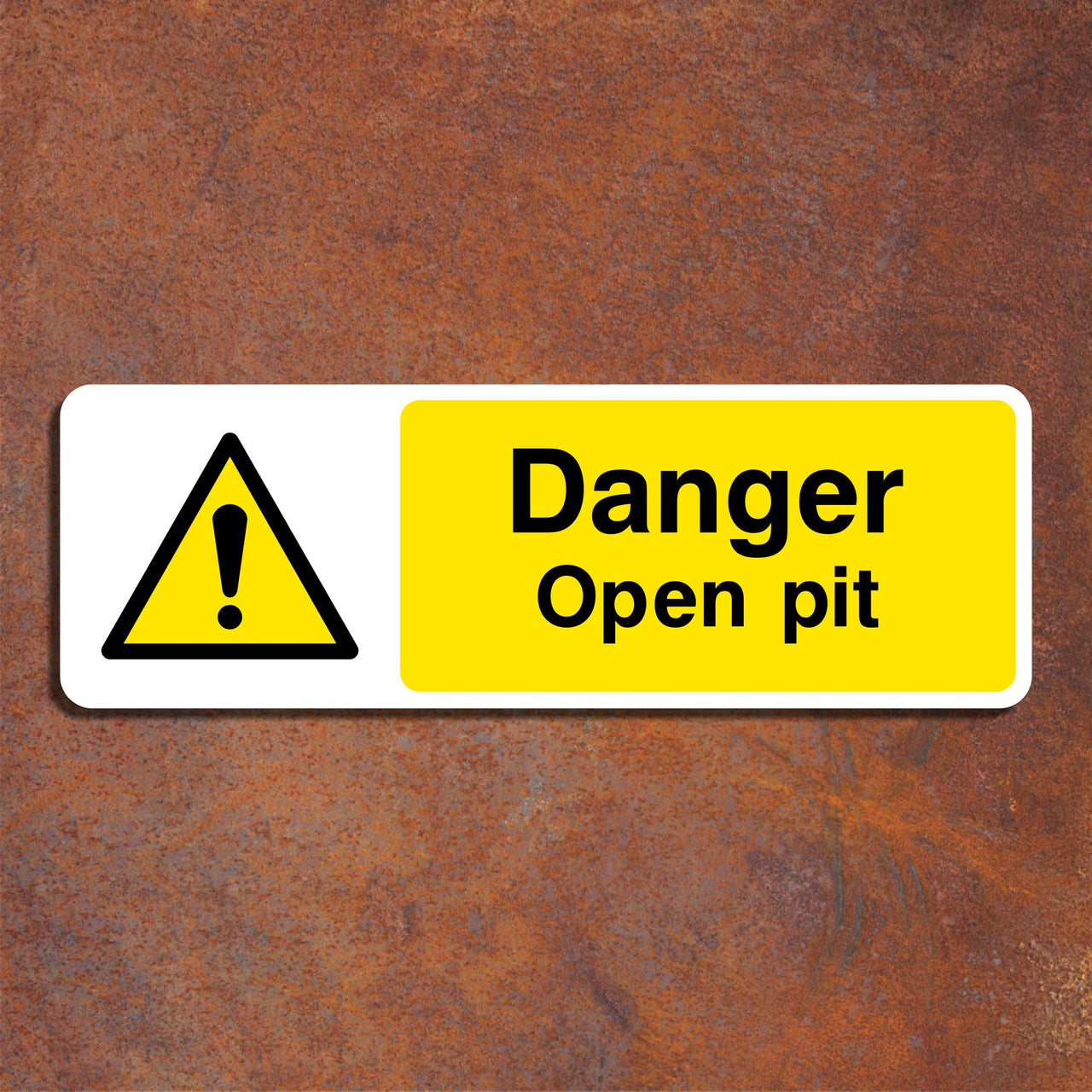 Danger Open Pit Sign
