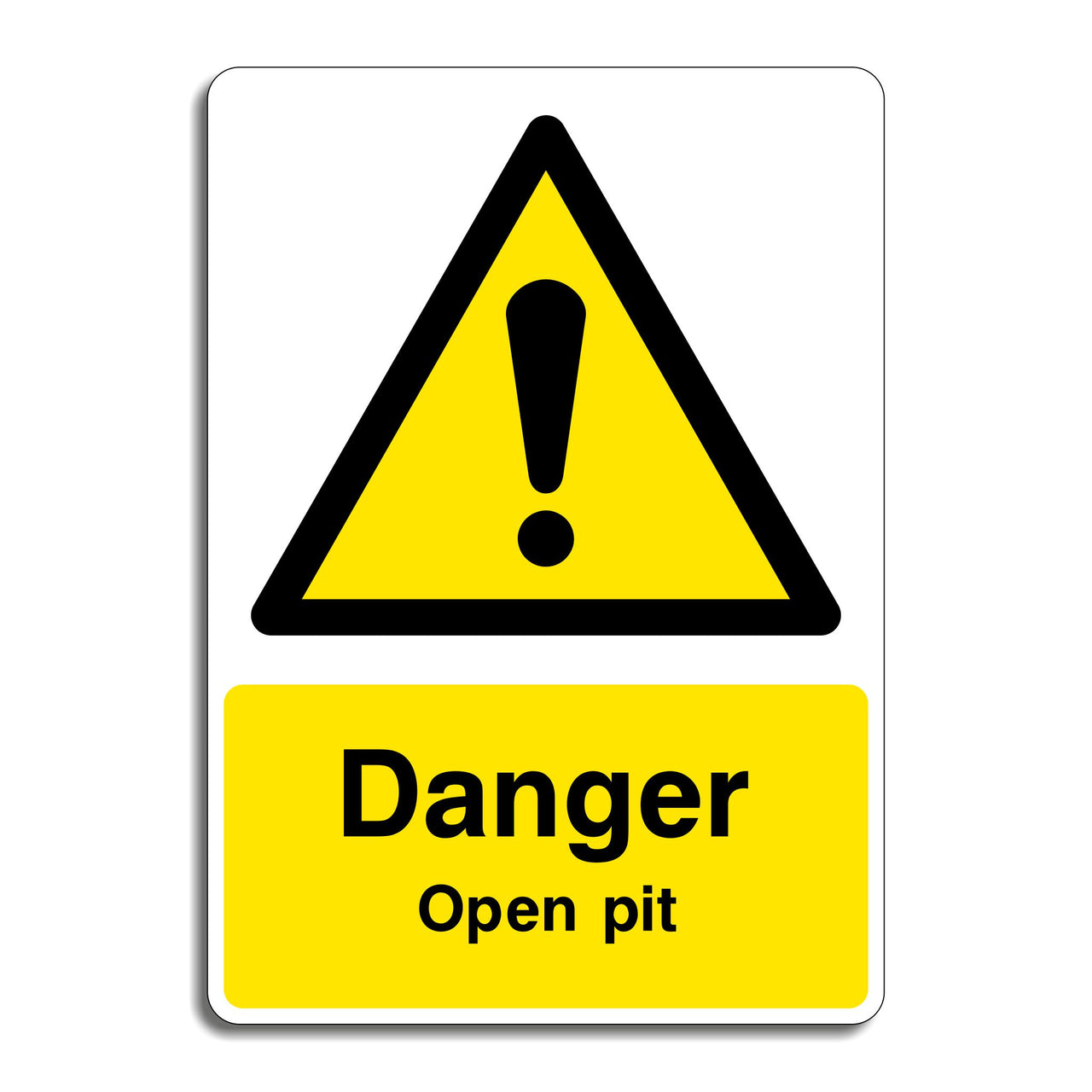 Danger Open Pit Sign