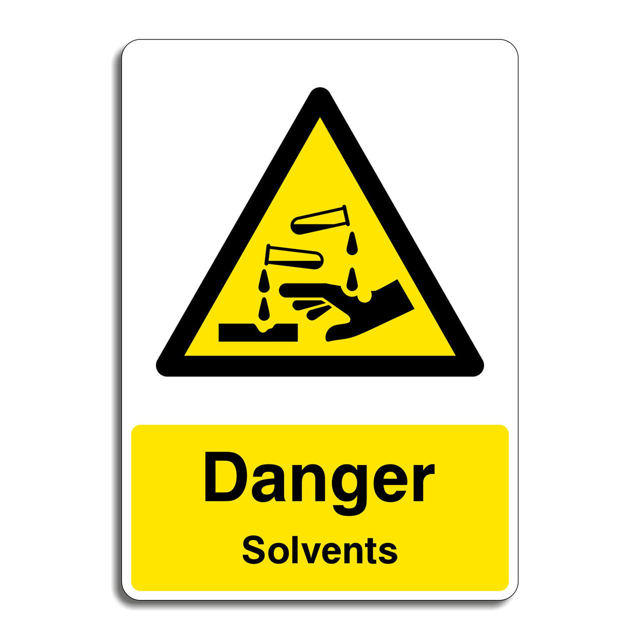 Danger Solvents Sign