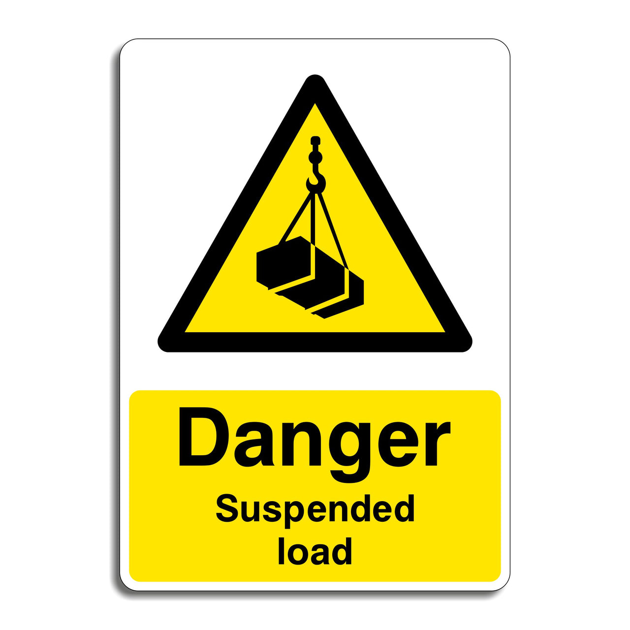 Danger Suspended Load Hazard Warning Sign