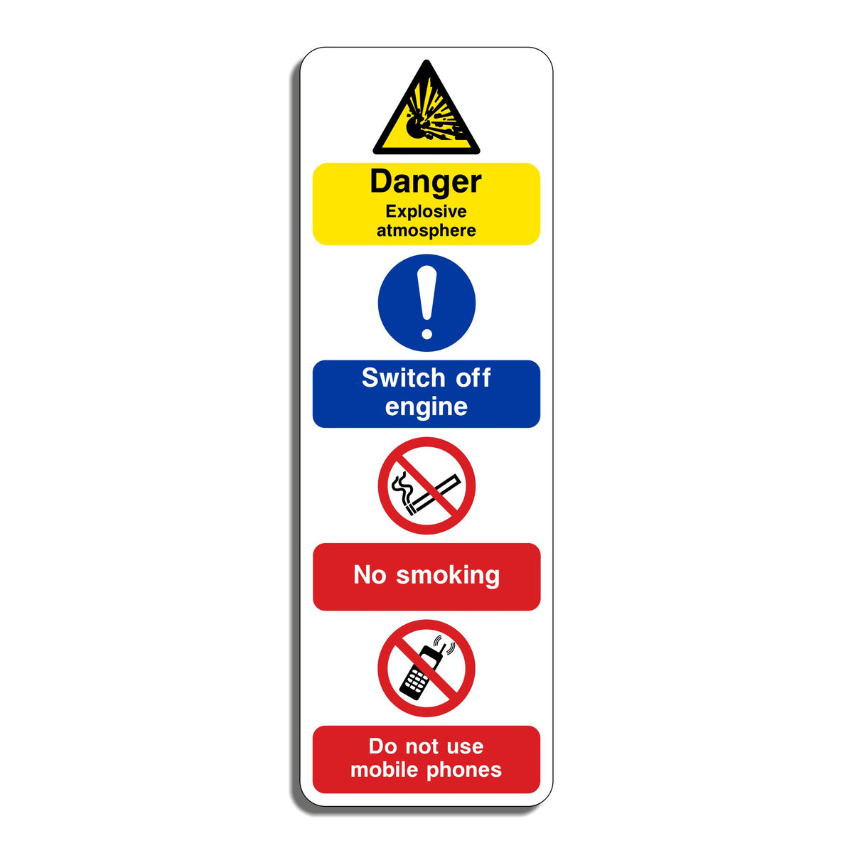 Multi Message Safety Sticker Garage and Workshop Multi-Message Safety Sign