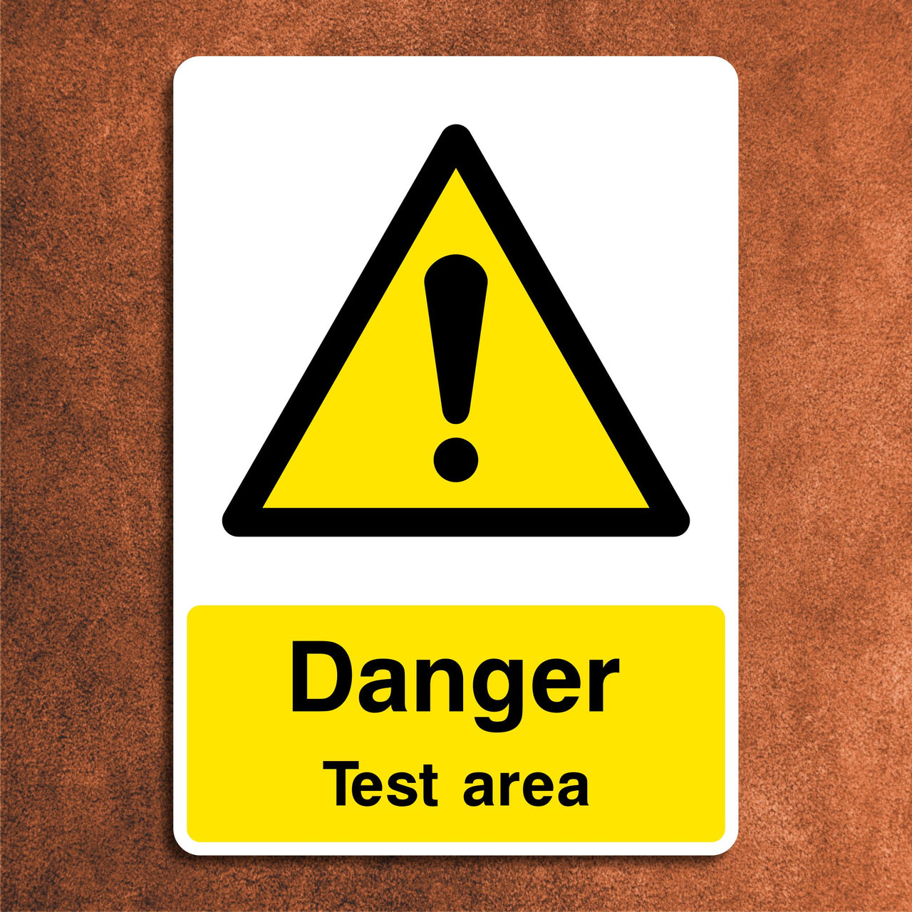 Danger Test Area Sign