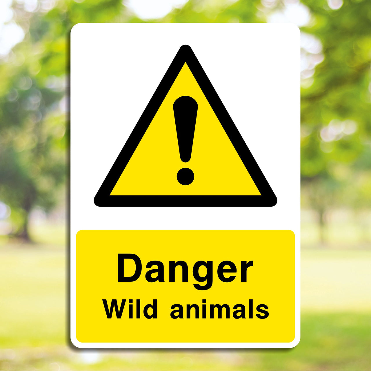 Danger Wild Animals Sign