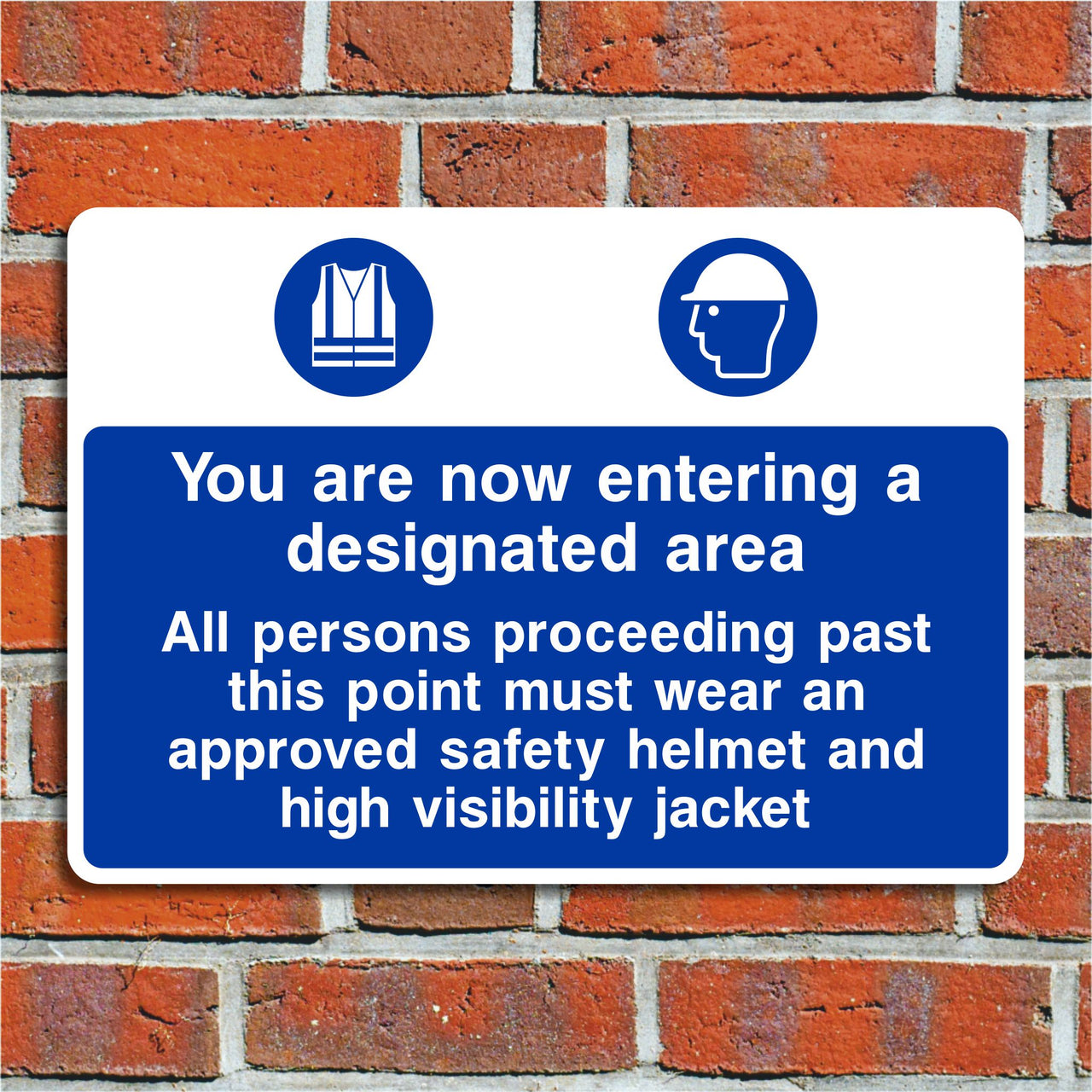 PPE Designated Area Construction Site Sign