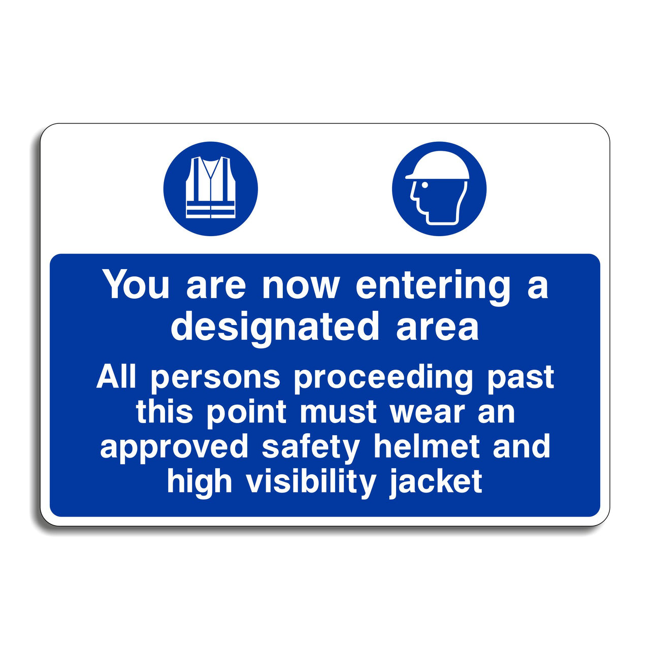 PPE Designated Area Construction Site Sign