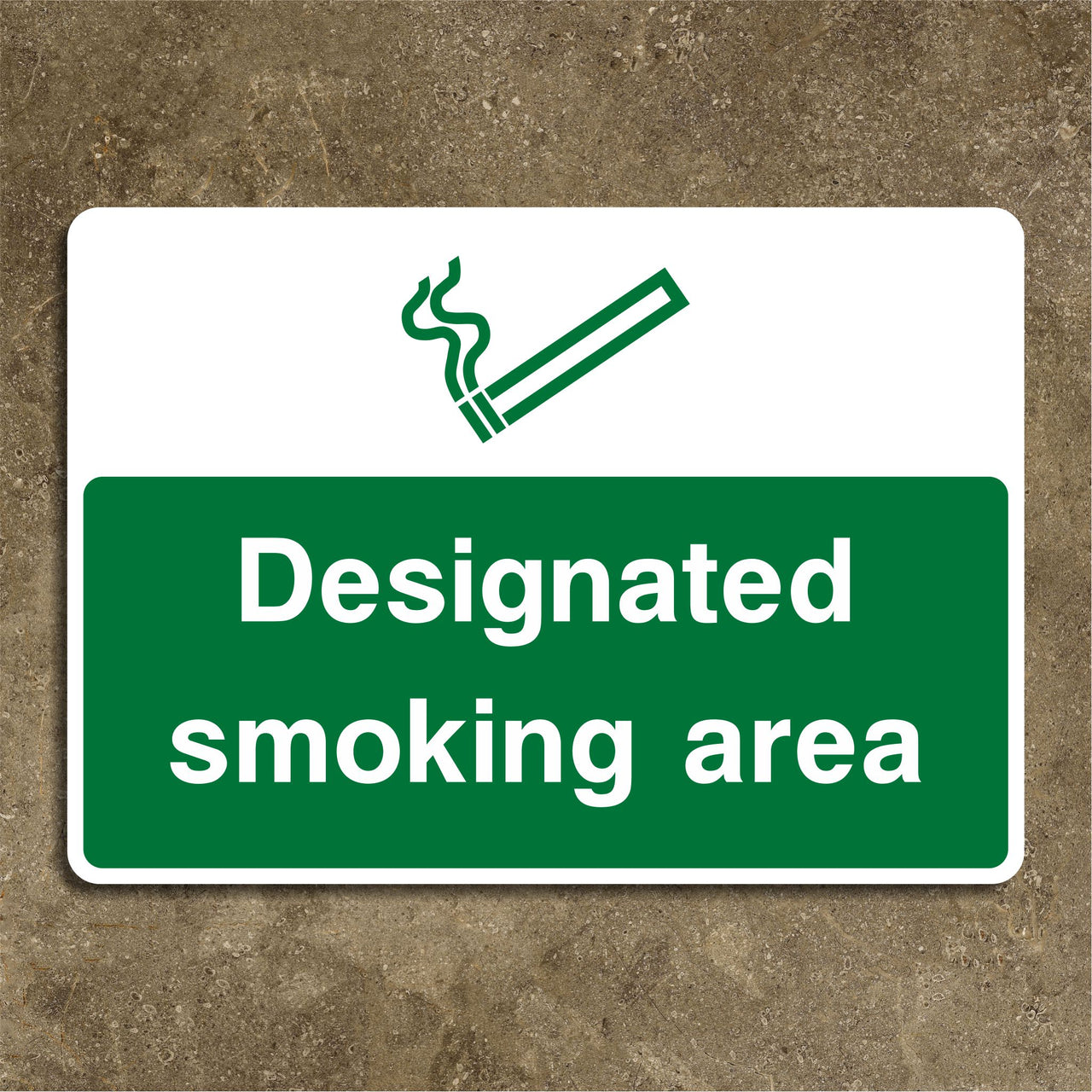 Designated Smoking Area Sign